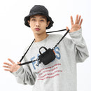 Outdoor Travel Nylon Solid Color Camping Bag Hiking Fishing EDC Shoulder Bag