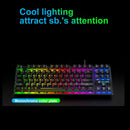 K16 87 Keys RGB Mechanical Gaming Keyboard Wired Backlit for Gamer PC Laptop