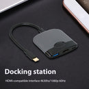 Type-C to HDMI-compatible PD USB 3.0 HUB 3 in 1 4K Docking Station for Switch