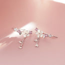 Charm Tassel Flower Earrings Piercing Stud Earring Cherry Blossoms Earring
