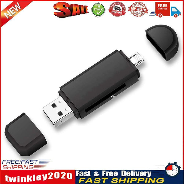 Micro USB+USB OTG Card Reader USB2.0 Memory Card Adapter for PC Android Newly