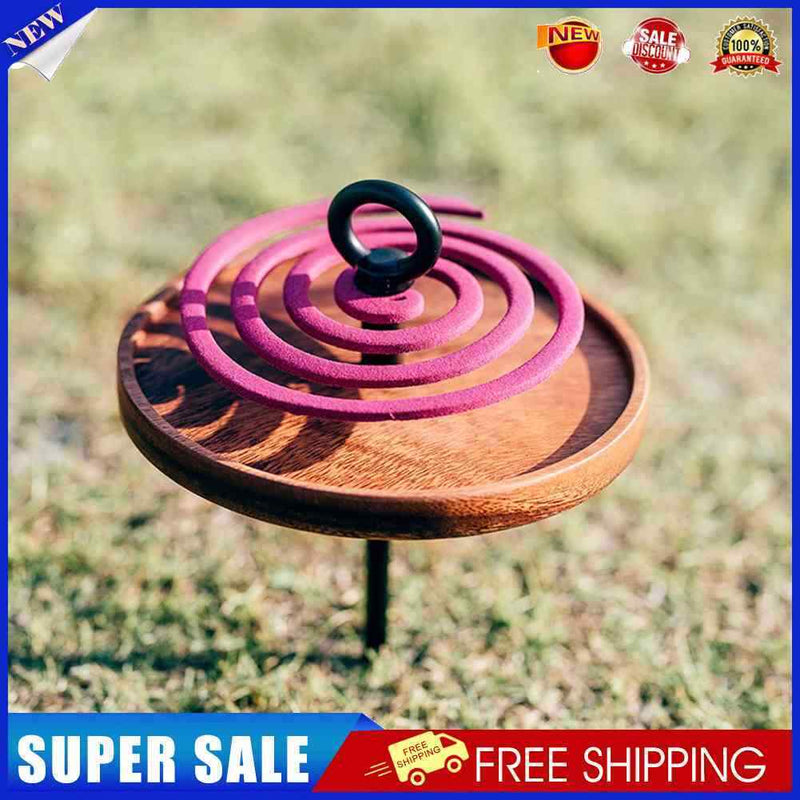 #A Swante Mosquitoes Coil Holder Wood Tray Incense Plate Tray Incense Burner Hol