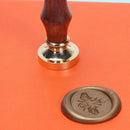 Copper Head Stamp DIY Paint Wax Envelope Sealing Seal with Wood Handle(m003