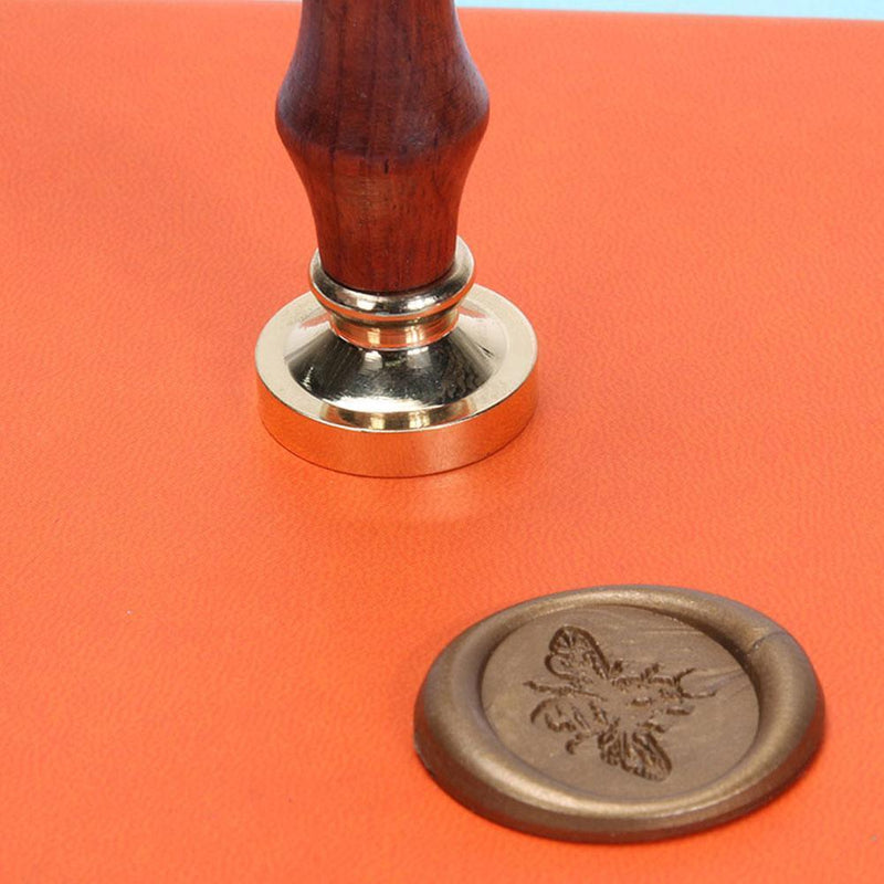 Copper Head Stamp DIY Paint Wax Envelope Sealing Seal with Wood Handle(m003