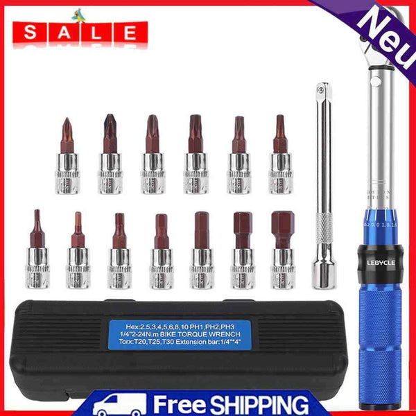 LEBYCLE Torque Wrench Set 2-24Nm MTB Bike Allen Key Cycling Bicycle Repair Tools