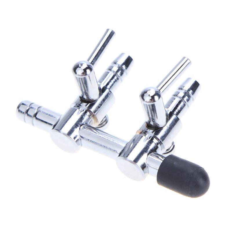 Air Flow Line Stainless Steel Control Valve Aquarium Pump Splitter(2-way)