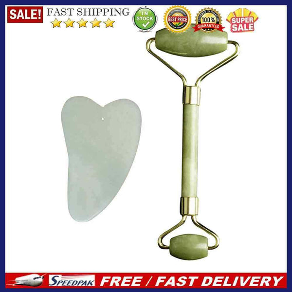 Double Heads Facial Massage Roller Chinese Guasha Board Tools Pressure Therapy