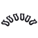 10pcs Mini Flocking Hanging Hook Non Slip Clothing Hanger Hook(Black) Newly
