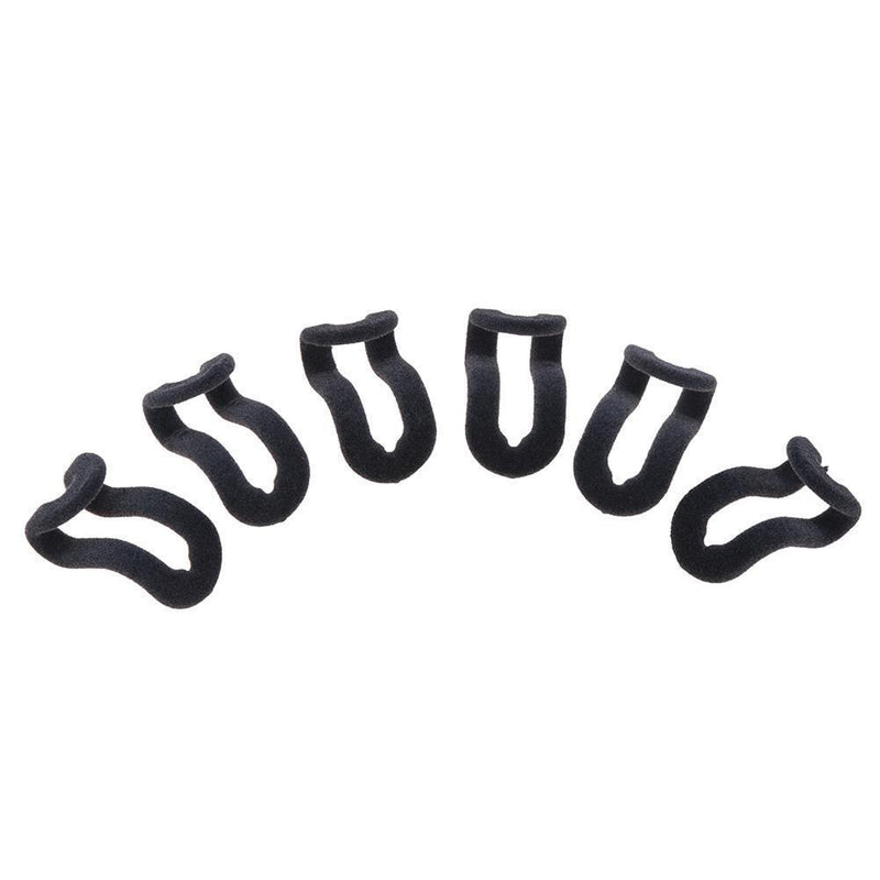 10pcs Mini Flocking Hanging Hook Non Slip Clothing Hanger Hook(Black) Newly