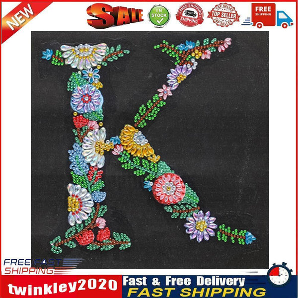 5D Diamond Painting DIY Letter K Partial Special Shape Drill Mosaic (X057) Newly