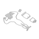 4pcs Summer Beach Man DIY Stencil Cutting Dies Scrapbooking Embossing Kart