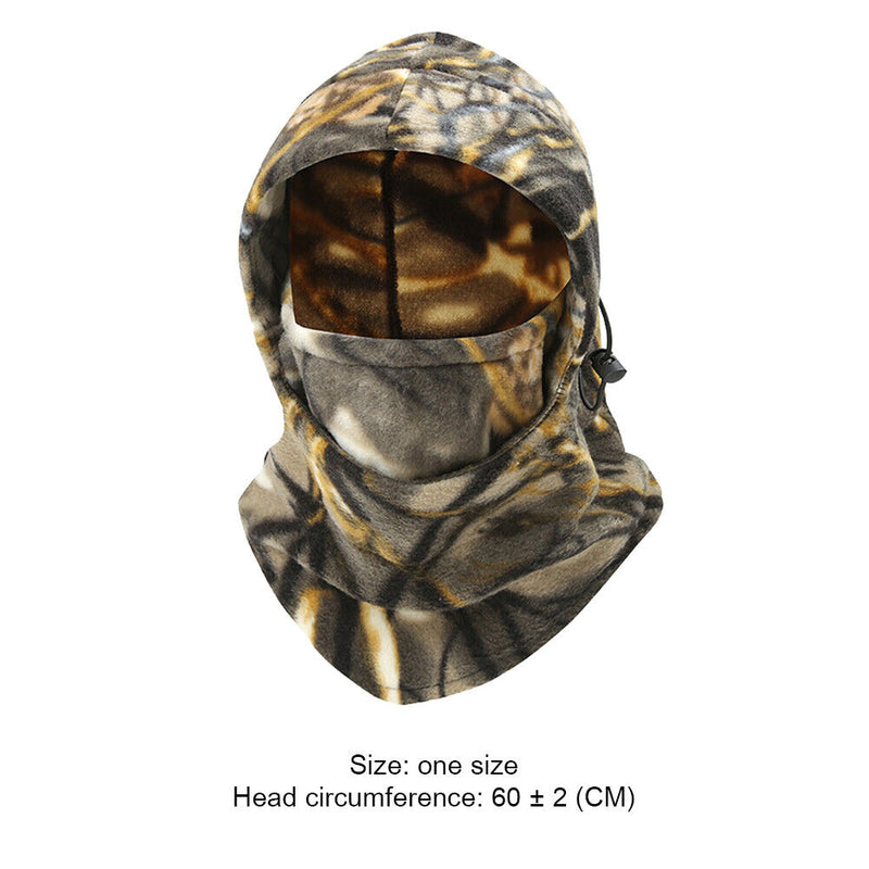 Winter Warm Cycling Fleece Hood Cap Windproof Face Neck Balaclava (Black)