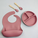 4pcs Baby Feeding Dish Anti Slip Tableware for Kids Baby Feeding Kit for Infa
