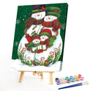 Christmas Snowman Oil Paint By Numbers DIY Drawing Hand Painted Wall Art Craf