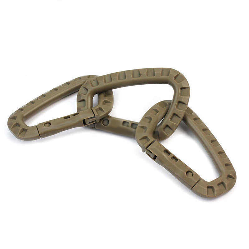 5 Pcs Plastic Carabiner D-Ring Key Chain Clip Hook Camping Buckle Accessories