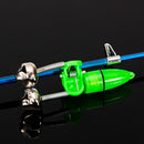 10pcs Night Fishing Rod Bite Alarm Light Bells Ring Indicator (Grass Green)