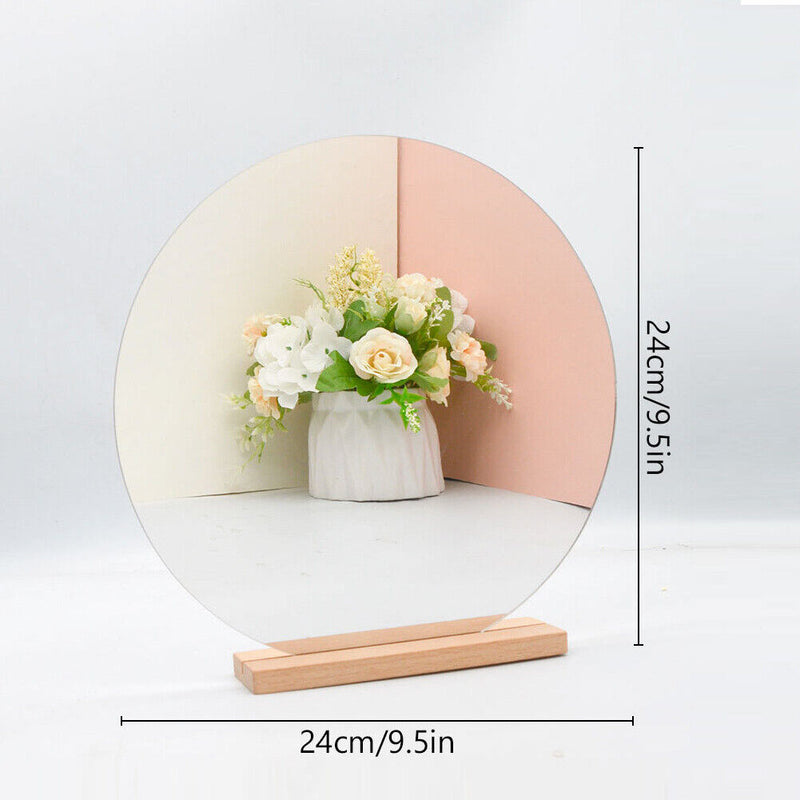 Acrylic Vanity Mirror Irregular Mirror Home Desktop Makeup Decor (JZ011) Newly