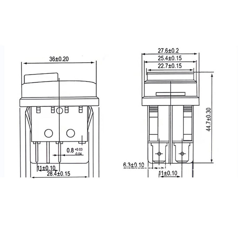 High-power Rocker ON/OFF Toggle Switch ABS Shell for Garden Machinery Power