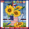 Sunflower Bird Oil Paint By Numbers Kits Canvas Picture DIY Home Decoration Gift