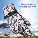 Winter Windproof Thermal Fleece Gloves Full Finger Cycling Gloves (Grey) Newly