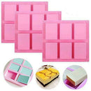 6 Cavity Silicone Rectangle Soap Mould Homemade DIY Mold Cake Making A8F4 hot.