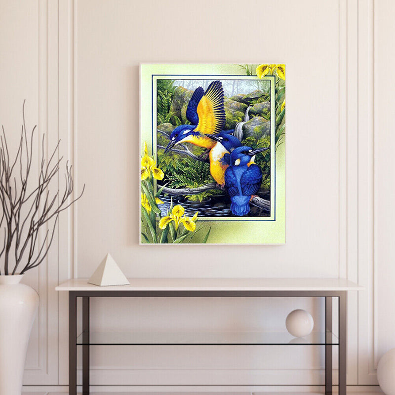 Flower Bird Oil Paint By Numbers Kit DIY Acrylic Painting Wall Art Picture Craft