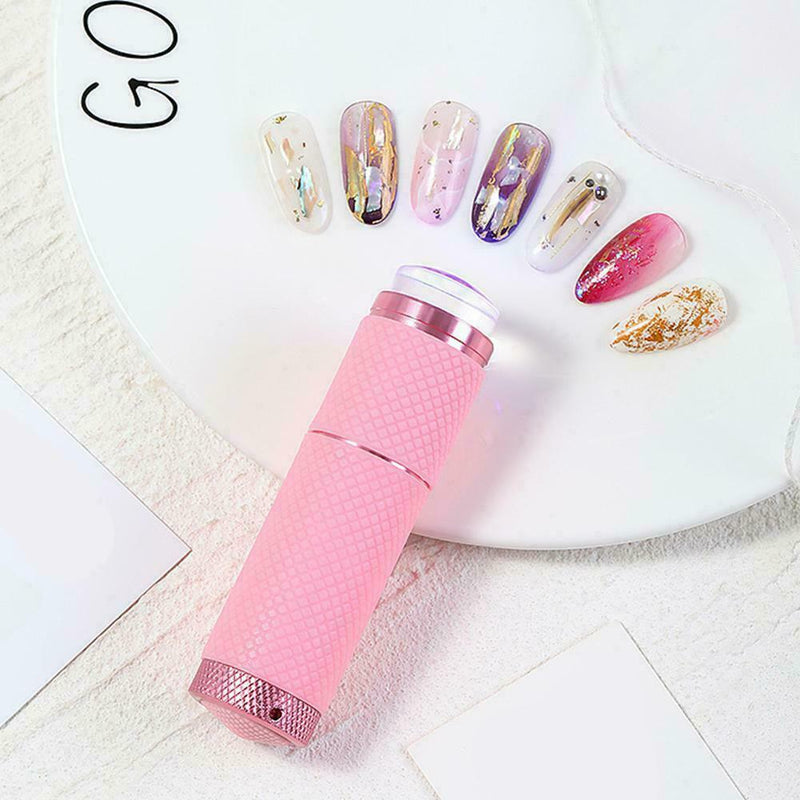 1x Nail Art Silicone Handheld Lamp Mini UV Gel Fast Dry Flashlight Lamps F5P0