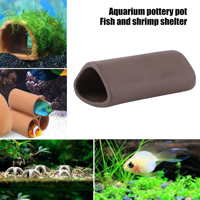 Fish Tank Shrimp Breeding Cave Ceramic Special Shape Clay Pot Shelter Decoration