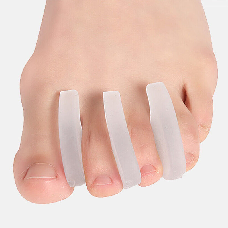 Toe Separator Silicone Hallux Valgus Corrector Bunion Adjuster Pain Relief Ca