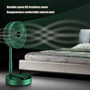 Touch Folding Fan Telescopic Mini Summer Student Desktop Table Fan (Green)