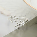 Opening Finger Wear Thimble Sewing Crochet Loop Leaves Shape Knitting Ring