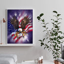 American Flag Eagle 5D DIY Full Round Diamond Painting Rhinestone Canvas Mosaic