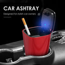 Portable Car Ashtray with LED Light Flame Retardant Smokeless Cigarette Hol