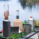 Long Gas Canister Cover Outdoor Camping Fuel Cylinder Tank Case (Black) Newly
