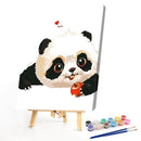 Frameless Hand Painted Digital Picture DIY Panda Paint By Numbers Wall Craft Kit