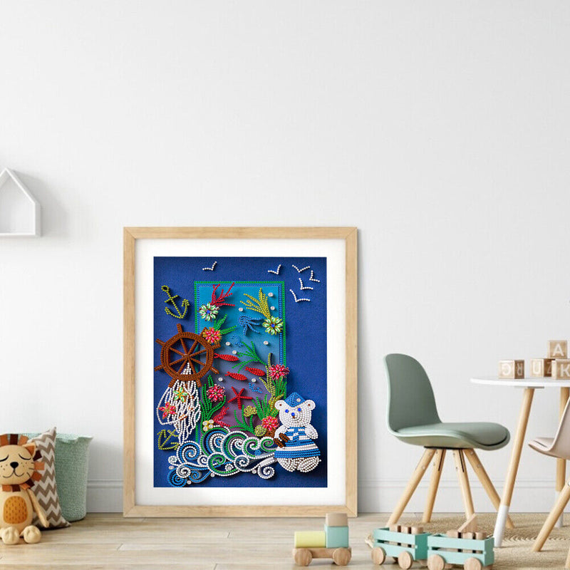 Diamond Painting Kit 5D Special Shaped Cute Bear Rhinestone Pictures (Y214)