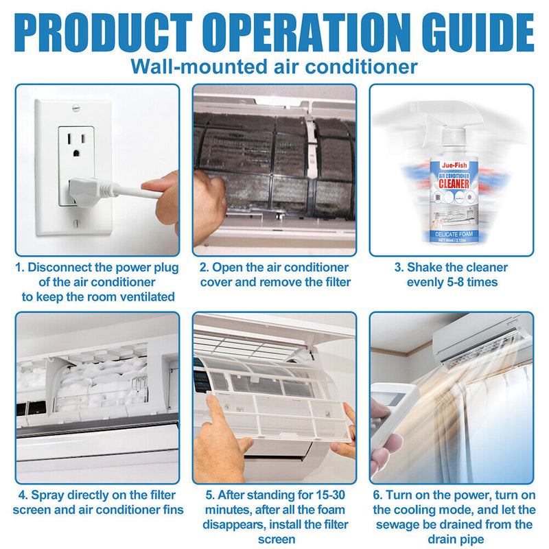 60ml Foaming Sprayer Deodorizer Air Conditioner Cleaner Household Cleaning Tools