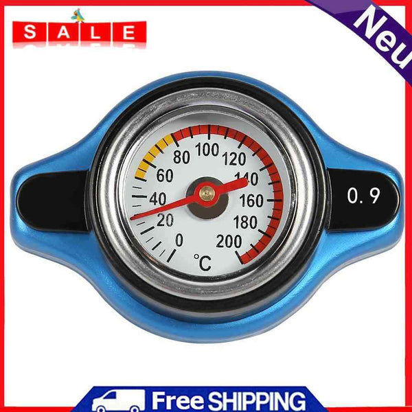Big Head Car Temperature Gauge Meter with Utility Thermal Radiator Cap Tank Cover