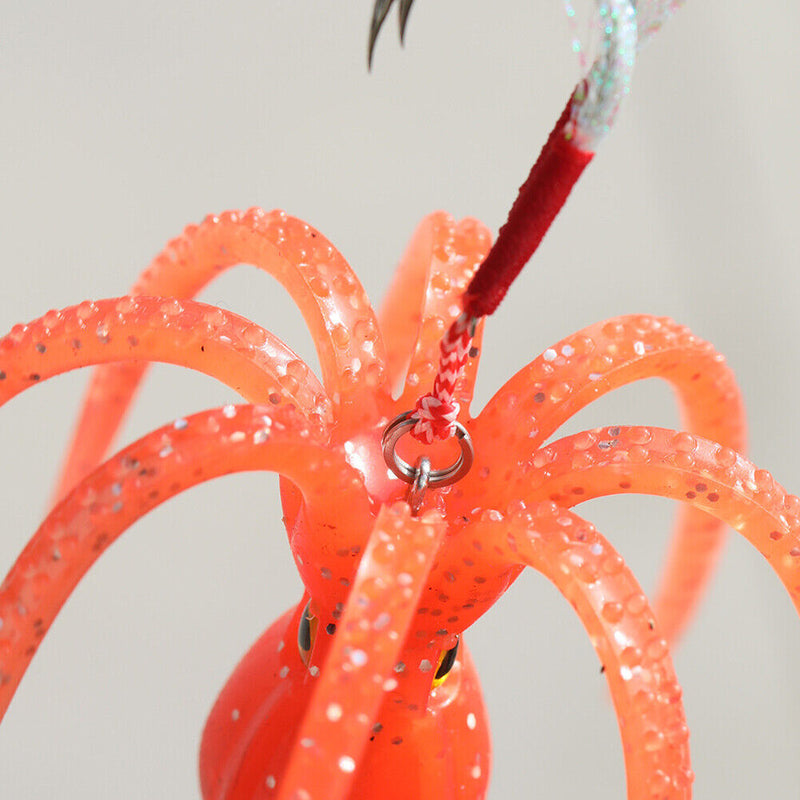 5x 11cm 22g Octopus Soft Fishing Lures Jig Hook Artificial Wobbler Bait (A)