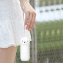 Mist Sprayer Fan USB Handheld Portable Air Cooler Humidifier (Bear White)