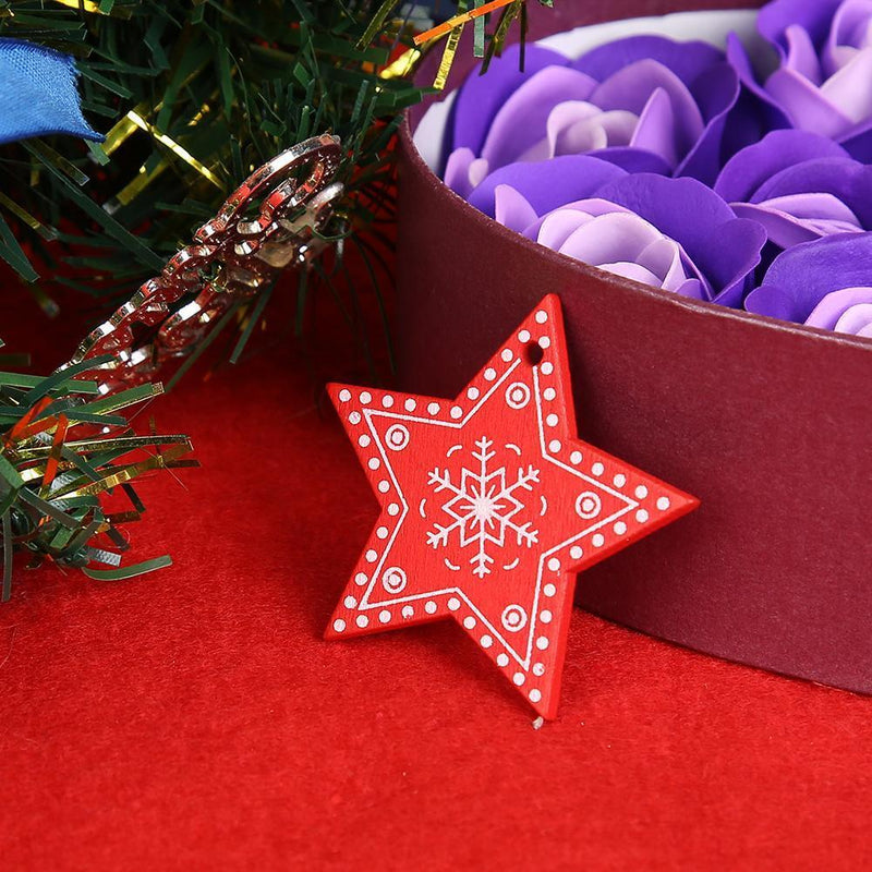 occasionitop décoration sapin de Noël, 5 cm, bois, à accrocher, 10 pièces g