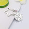 Diamond Round Engraved Mum Key Chains Keyring Mother's Day Keychain