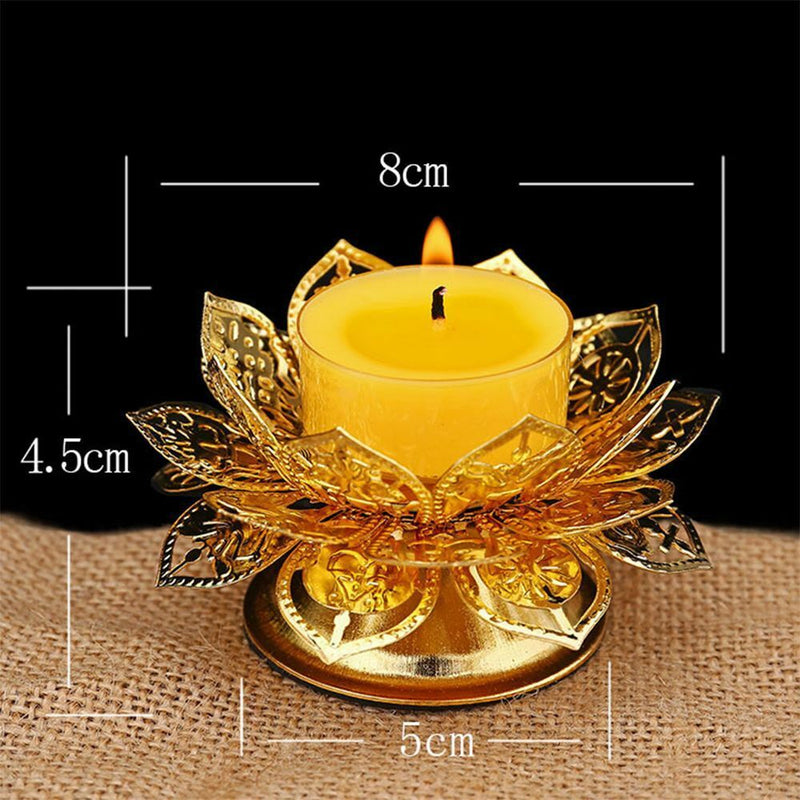 Waterfall Craft Lotus Seat Incense Burner Brass Lotus Lamp holder Decoration