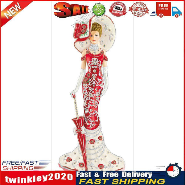 DIY Part Drill Special-Shaped Diamond Painting Dress Lady Mosaic (YX227) Newly