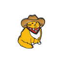 Clothes Accessories Cartoon Enamel Pin Novelty Animal Cowboy Cats Lapel Pins