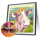 5D DIY Diamond Painting Cattle Full Round Drill Mosaic Rhinestone Picture Decor