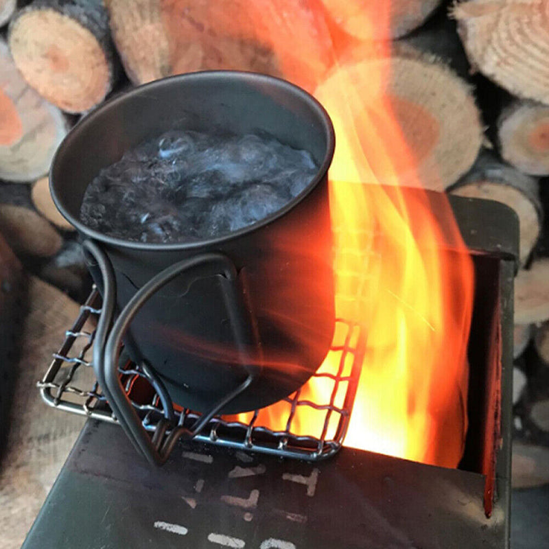 BBQ Grilling Net Fire Cooking Stainless Steel Camping Grill Grate Firewood