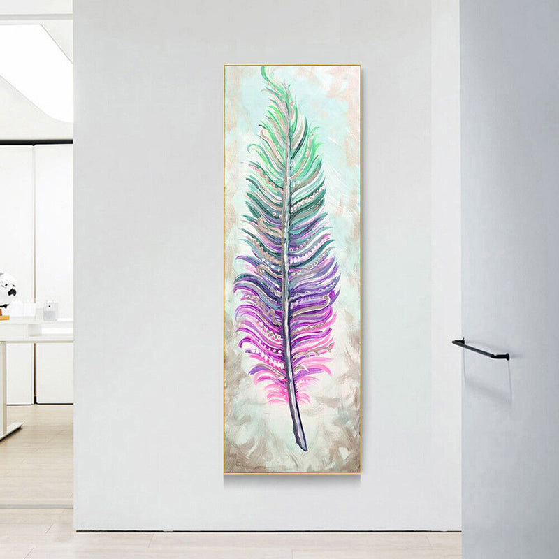 Feather 5D DIY Full Round Drill Diamond Painting Beadwork Handmade Mosaic Gif
