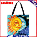 Sun Moon Printed Casual Large 40x40cm Shopping Bag
