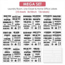 136Pcs Bathroom Labels Transparent Waterproof Room Marks Cabinet Home V2K6